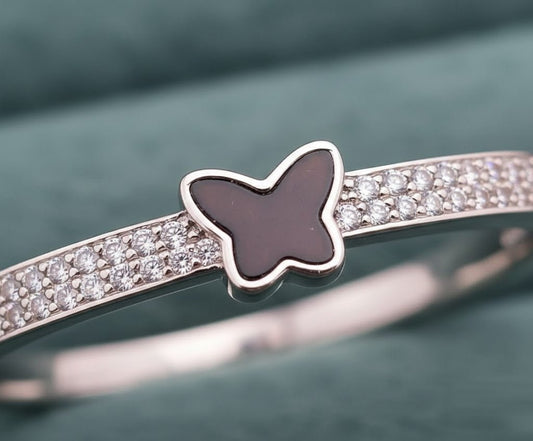 Dual Bar Sparkle Bangle & Ring Set