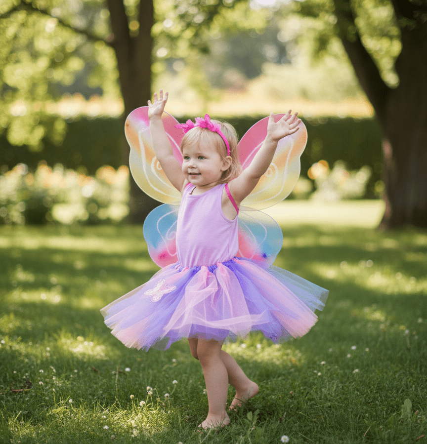 Kids Rainbow Fairy Wings Costume
