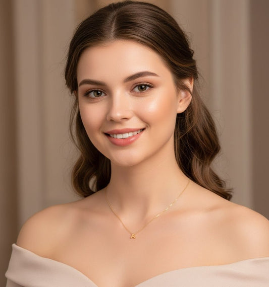 Custom English Initial Necklace