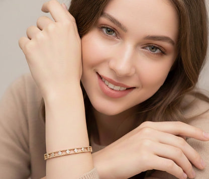 Cutwork Dot Design Bangle & Ring Set