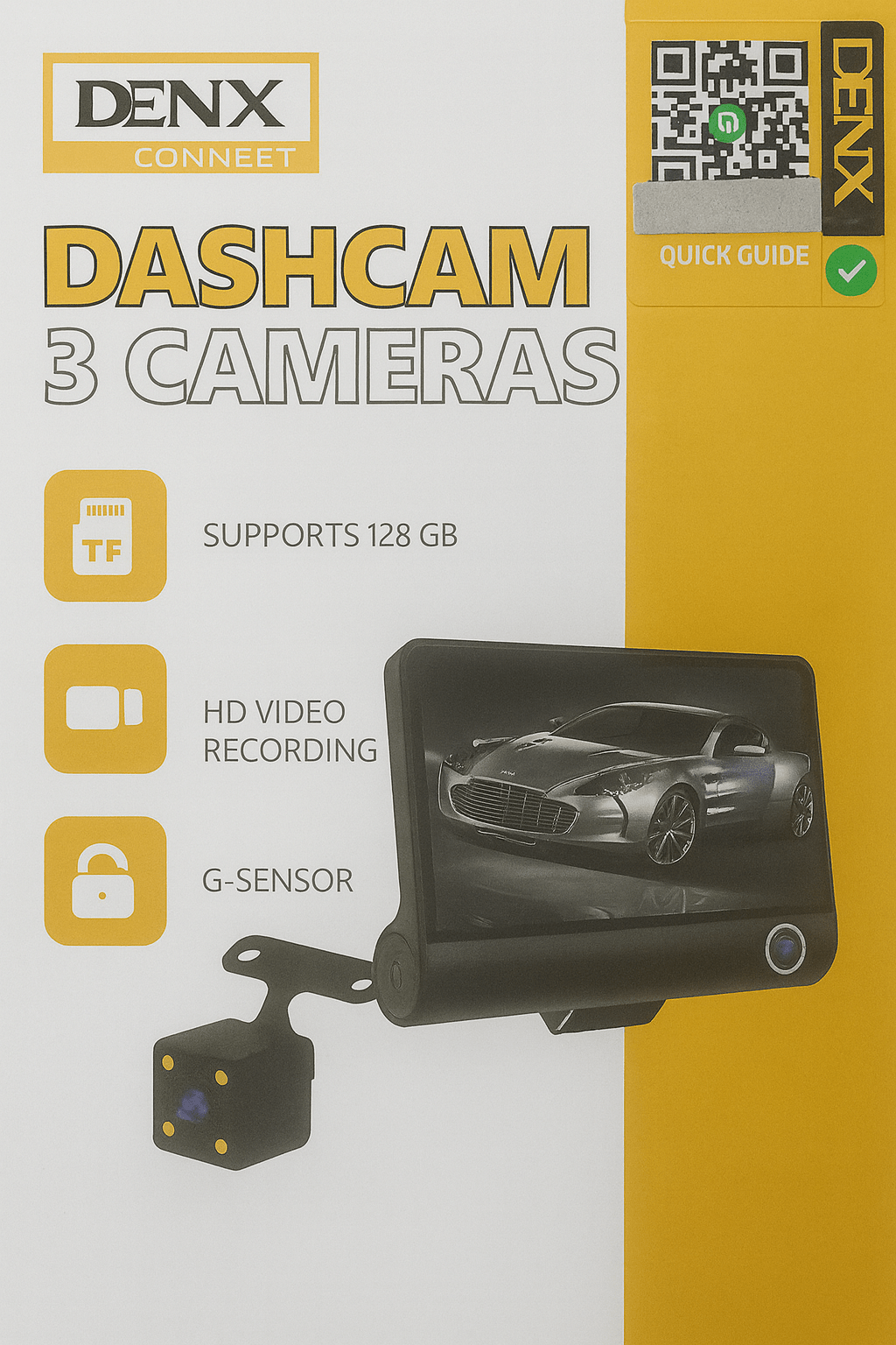 Denx - Dashcam 3 Camera System