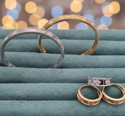 Designer CD-Inspired Chain Link Bangle & Ring Set