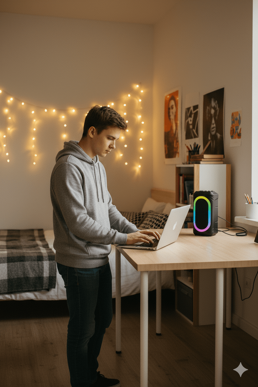 Double Horn Portable Bluetooth Speaker