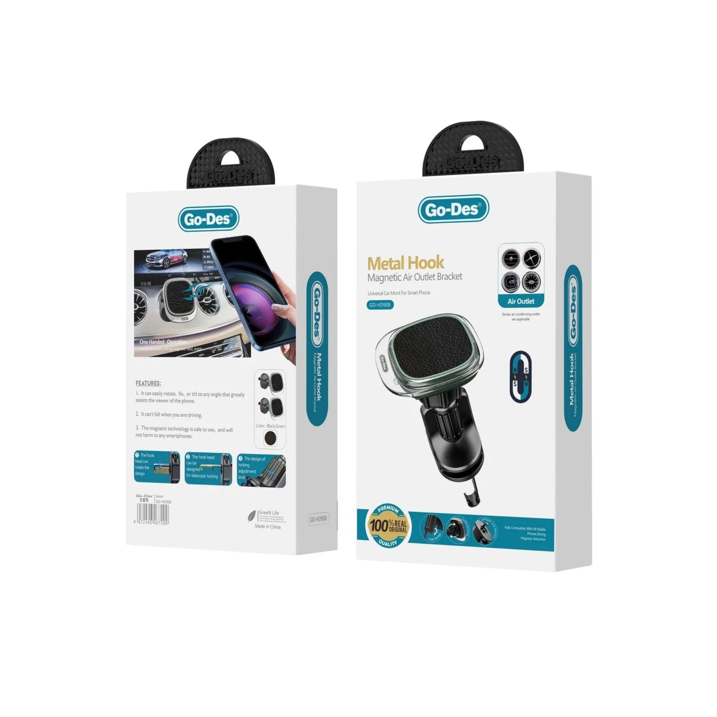 Go-Des - Metal Hook Magnetic Air Vent Holder