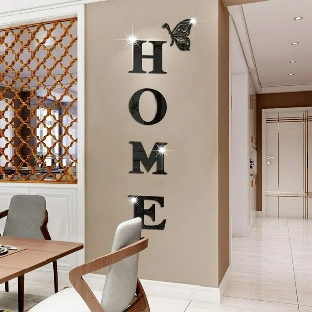 Home Sign Acrylic Mirror - Modern Home Decoration