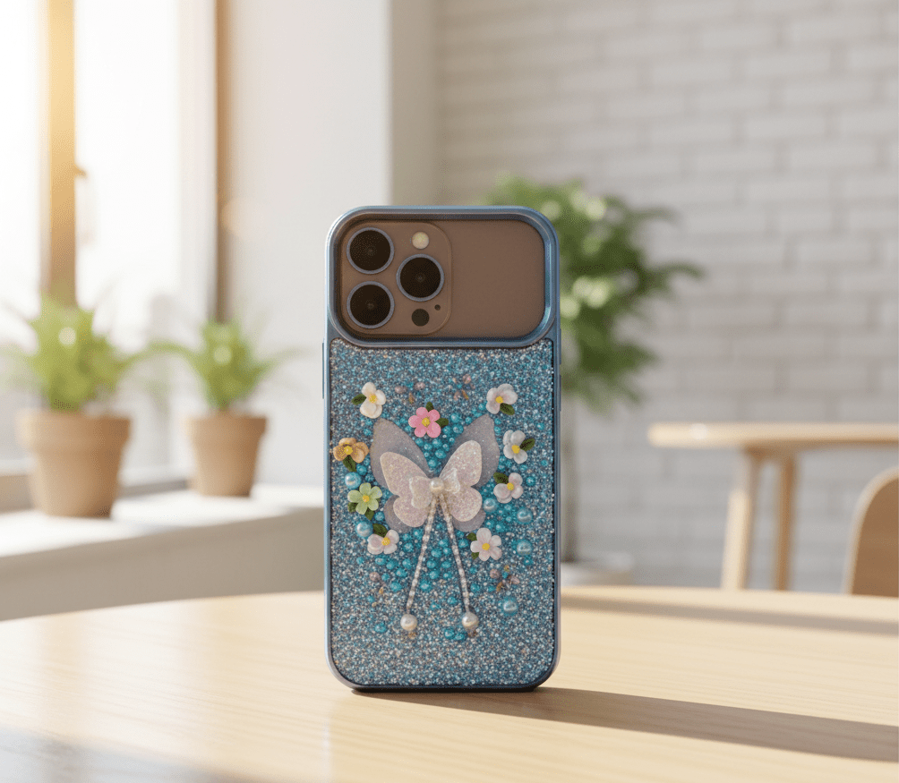 Luxury 3D Glitter Butterfly Phone iPhone Case