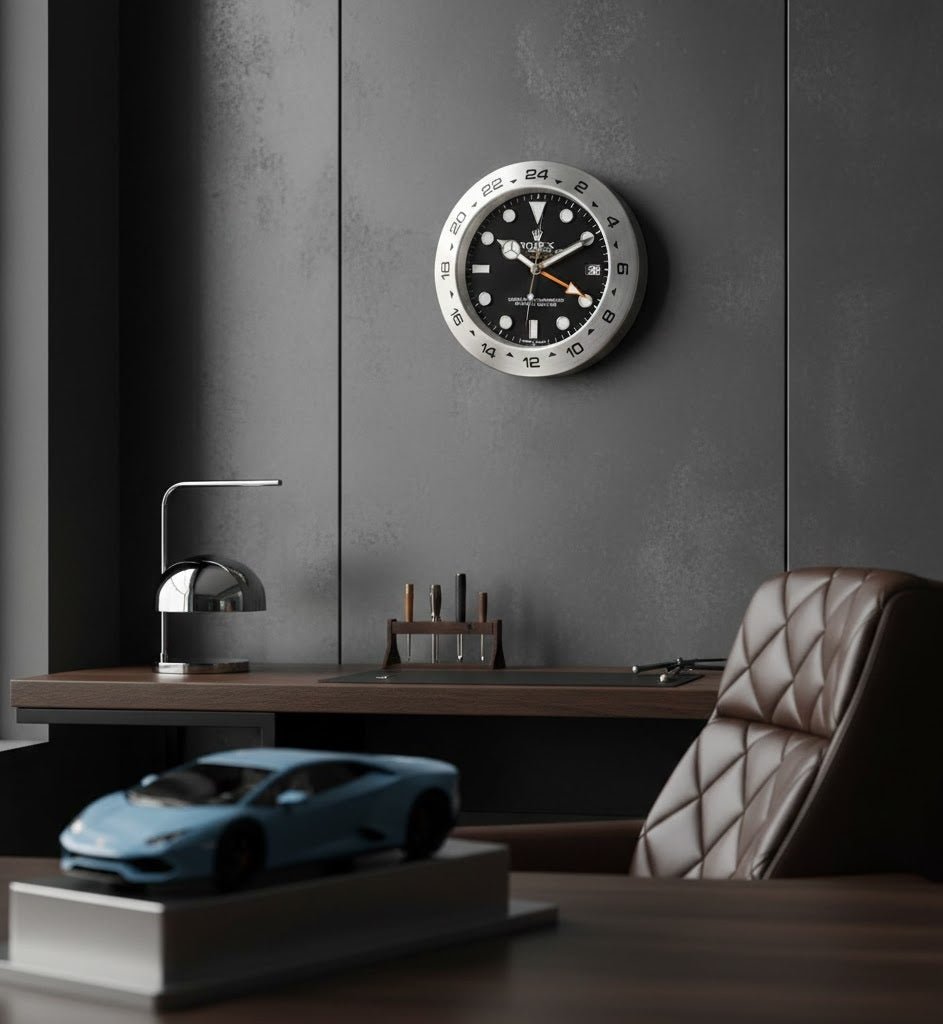 Rolex-Style Explorer Wall Clock ©